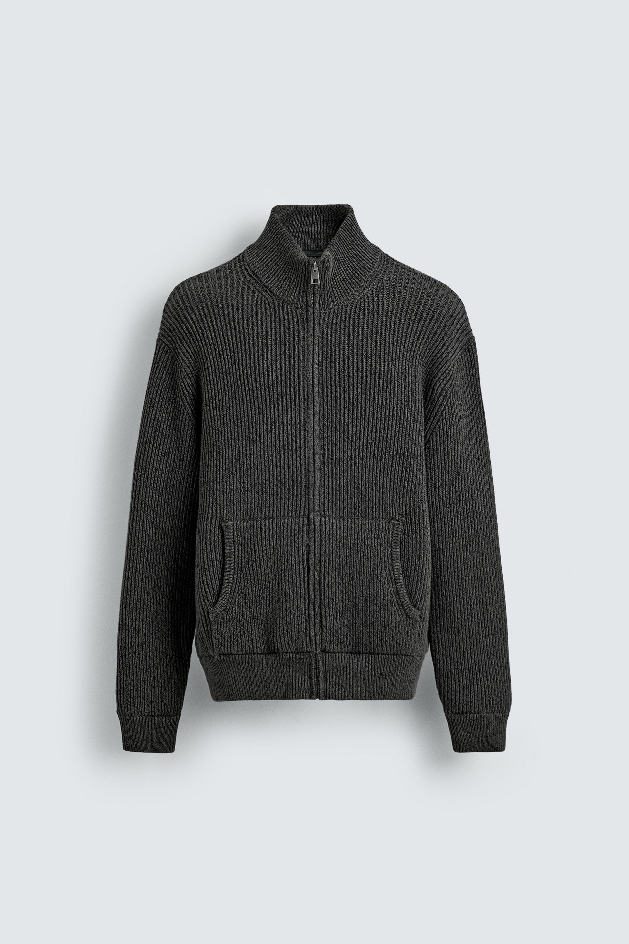TWISTED YARN ZIP-UP JACKET